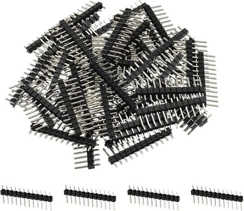 MECCANIXITY Straight Pin Header DIP Single Row 3 Pin 2.54mm Pitch Gold Plated for PCB Pack of 50 in Saudi Arabia