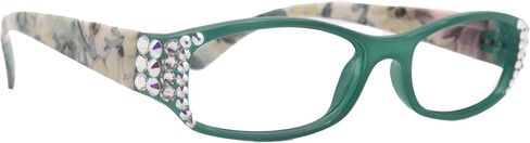 Rosie Bling Reading Glasses W Women W (Aurora Borealis) بلورات أوروبية حقيقية (Black) NY Fifth Avenue (+2.25) in Saudi Arabia