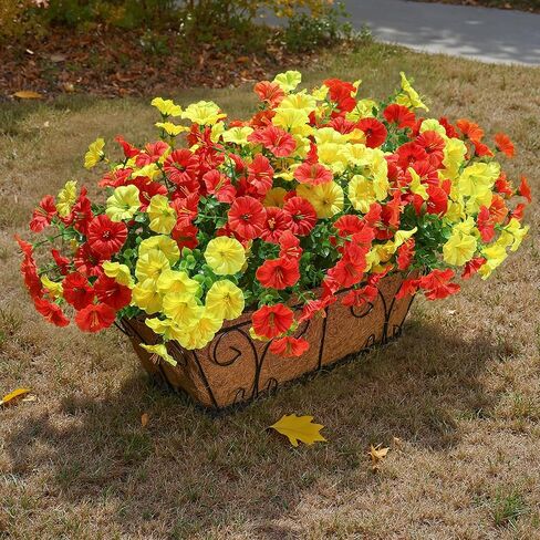 Artificial Plants for Outdoors Outside Spring Summer Decoration, 12 Bundles Faux Eucalyptus Leaves Stems Bulk Fake Greenery Branches Look Real UV Resistant for Home Porch Patio Planter Yard in Kuwait