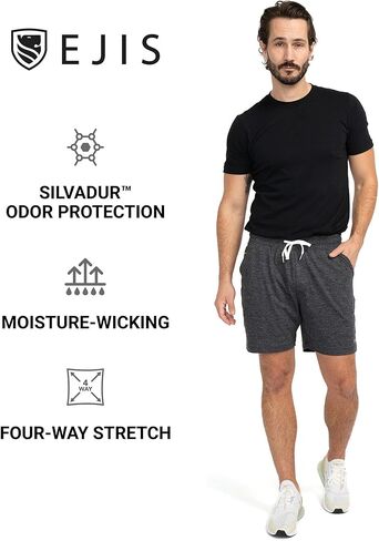 شورتات الصالة الرياضية الأطلس وألواح العظم الحزمة - كبيرة [رمادية داكنة قصيرة ، أبيض] in Kuwait