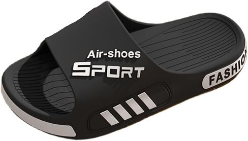 Shower slipper Men's Slippers For Summer Home Wear Large Size Non-slip Sports Thick-soled Outdoor ls-black-44-45 in Saudi Arabia
