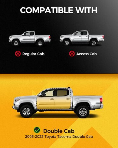 لوحات تشغيل Kyx لعام 2005-2023 Toyota Tacoma Double CAB ، خطوات جانبية Triple Tuble خطوات اثنين in Saudi Arabia