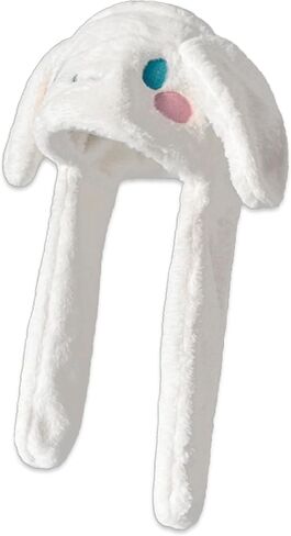 أنيمي Pochacco الأذن تتحرك القفز قبعة رقيق قبعة صغيرة لينة الدافئة الشتاء رئيس ارتداء القبعات لطيف للنساء أبيض وأسود in Kuwait