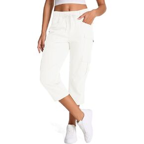 كابريس المرأة مع الجيوب تمتد شورتات المشي لمسافات طويلة شروط جافة مرنة الطول in Kuwait