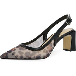 QIY Womens Pumps Pointed Closed Toe Chunky Heel Slingback Heels for Women in Saudi Arabia