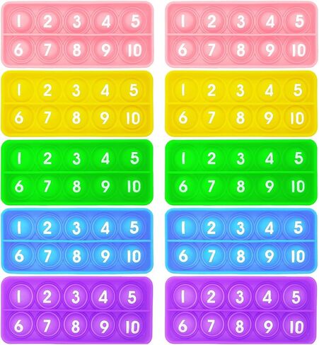 عشرائة إطار بوبر ، ألعاب Math Fidget الحسية ، لعبة العد العشرة ، لعبة تعليمية للأطفال ، أنشطة التعلم الجماعية (حزمة 10)) in Saudi Arabia