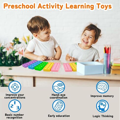 عشرائة إطار بوبر ، ألعاب Math Fidget الحسية ، لعبة العد العشرة ، لعبة تعليمية للأطفال ، أنشطة التعلم الجماعية (حزمة 10)) in Saudi Arabia