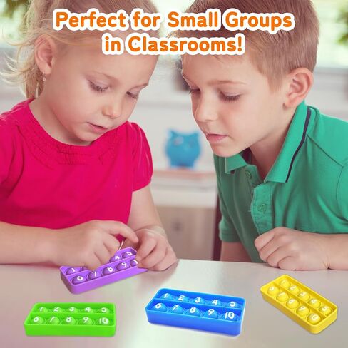 عشرائة إطار بوبر ، ألعاب Math Fidget الحسية ، لعبة العد العشرة ، لعبة تعليمية للأطفال ، أنشطة التعلم الجماعية (حزمة 10)) in Saudi Arabia
