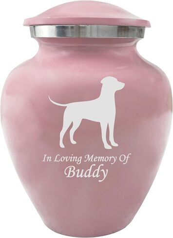 Pink Infant Cremation Urns, Urn for Cats, Dogs, Artwork Cremation Urn, Ash Urns with Personalized Engraving (Footprint) in Saudi Arabia