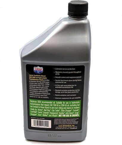 Lucas 5-Quart 20W-50 Hydrostatic Transmission Fluid Change Kit with 2-Filters, Prevents Corrosion in Saudi Arabia