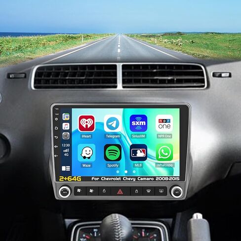 Roinvou [2G+64G] Car Radio for Chevrolet Chevy Camaro 2008-2015 (LHD) with Wireless Carplay/Android Auto, 9 Inch Android 13 IPS Touch Screen Car Stereo, Bluetooth, GPS Navi, WiFi, SWC, 28UI, DSP in Kuwait