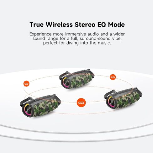 Portable Loud Bluetooth Speaker, 60W Large Subwoofer Wireless Bluetooth 5.3 with Powerbank USB Charge Out,Waterproof IPX7,Rugged Outdoor Boombox for Party,Camping,Beach,RV Life,Garage in Kuwait