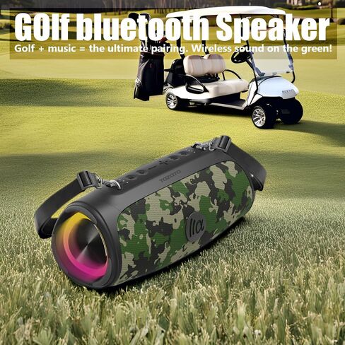Portable Loud Bluetooth Speaker, 60W Large Subwoofer Wireless Bluetooth 5.3 with Powerbank USB Charge Out,Waterproof IPX7,Rugged Outdoor Boombox for Party,Camping,Beach,RV Life,Garage in Kuwait
