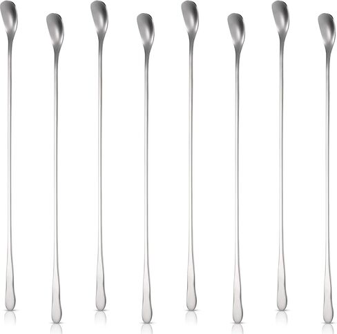 Patelai 8 Pieces Stainless Steel Coffee Stirrers Mixing Spoon Drink Cocktail Stir Sticks Stirring Tea Spoon Long Handle Bar Spoon, 7.87 Inch in Kuwait