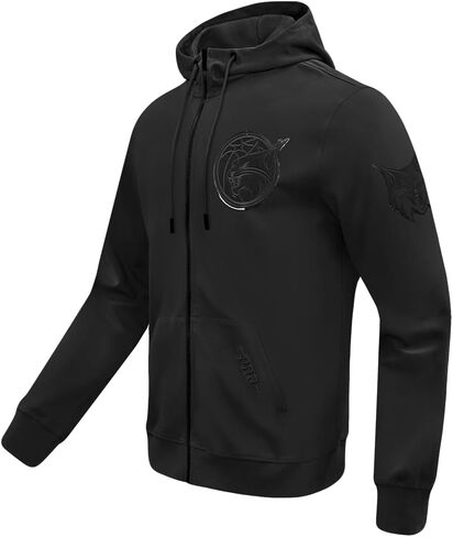 Mens WNBA Classic Triple Black Full Zip Hoodie in Saudi Arabia