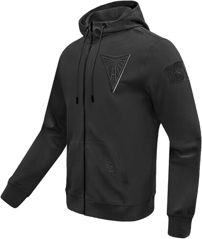 Mens WNBA Classic Triple Black Full Zip Hoodie in Saudi Arabia