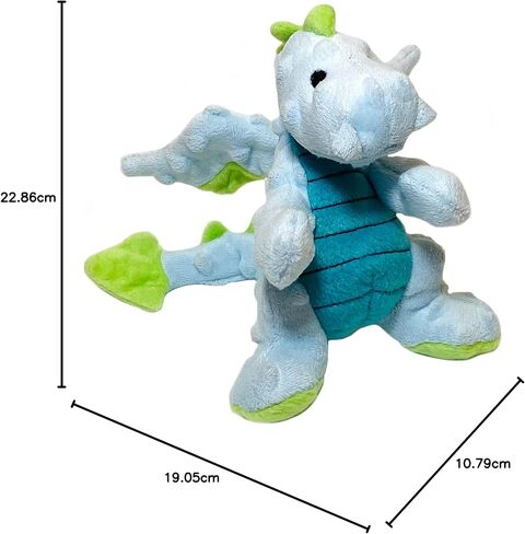 goDog Bubble Plush Dragons Squeaky Dog Toy, Chew Guard Technology - Green, Small in Kuwait