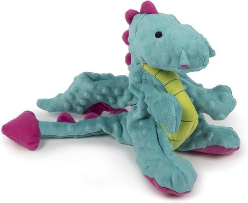 goDog Bubble Plush Dragons Squeaky Dog Toy, Chew Guard Technology - Green, Small in Kuwait