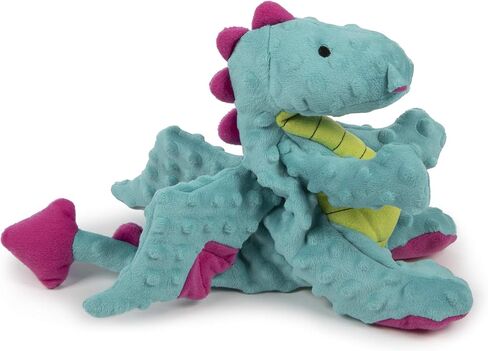 goDog Bubble Plush Dragons Squeaky Dog Toy, Chew Guard Technology - Green, Small in Kuwait