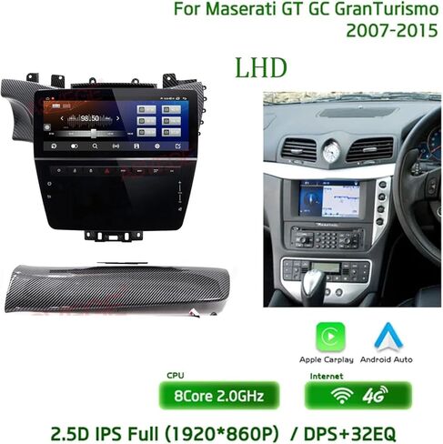 راديو سيارة 12.3 بوصة يعمل بنظام أندرويد 12 لسيارة مازيراتي GT GC GranTurismo 2007-2017 ملاحة جي بي إس أوتوماتيكية كاربلاي ستيريو 8.8 بوصة مكيف هواء-ألياف كربون-LHD in Kuwait