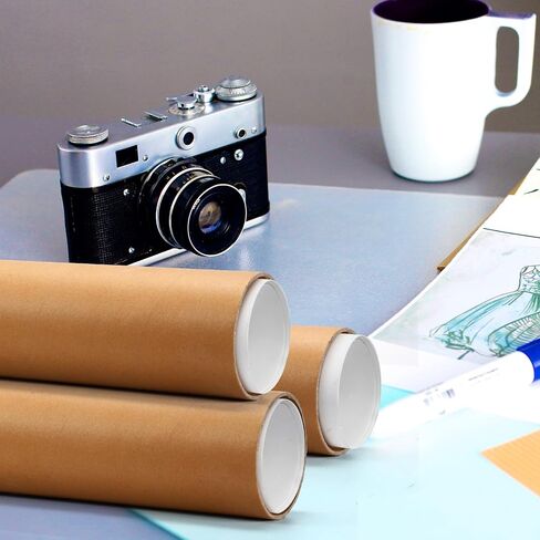 2 Pack 4 x 48 Inch Mailing Tubes 0.12" Thick Kraft Paper Poster Tube with Plastic Caps Shipping Tubes for Mailing Storing Rolled Goods Storage of Art Craft Document in Saudi Arabia