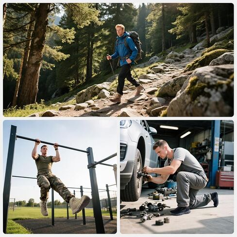 FREE SOLDIER Hiking Work Boots Men's Tactical Boots 6 Inches Lightweight Military Boots Breathable Outdoors Desert Boots in Kuwait