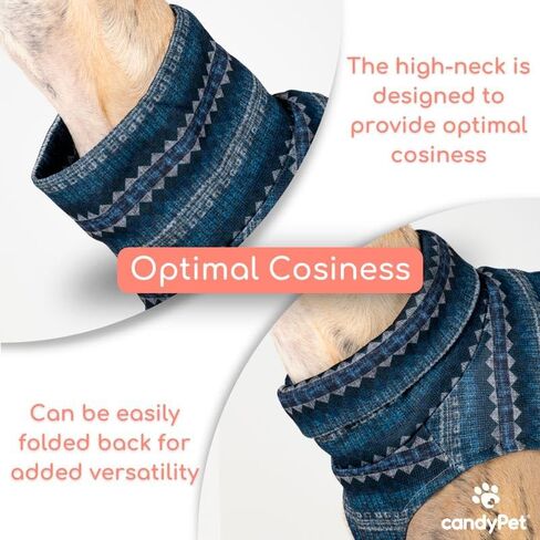 Acrylic Fleece Jumper for Greyhounds: Style, Warmth, and Comfort - Elegant Design Cold Protection - Ideal for Sighthounds - Ethnic, L in Kuwait