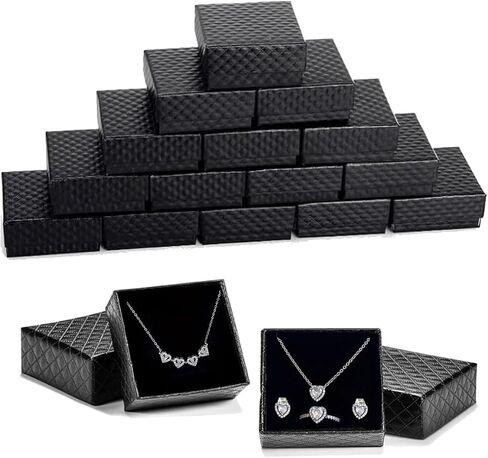مجموعة صناديق هدايا المجوهرات 48pcs -2 × 2 × 1.2 بوصة مع بطانة مخملية للأقراط ، وقلادات ، وأساور - حفل زفاف ، ومشاركة ، وعرض عيد ميلاد - صناديق عرض البيع بالتجزئة in Kuwait