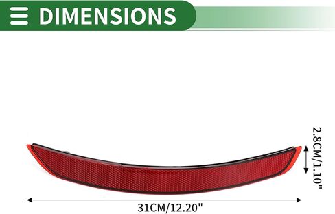 Motoforti Bumper Reflector Bumper Reflector Side Marker for Audi A3 2014-2016 Rear Plastic No.8VD945105/8V5945105A/8VD945106/8V5945106A Red Durable in Saudi Arabia