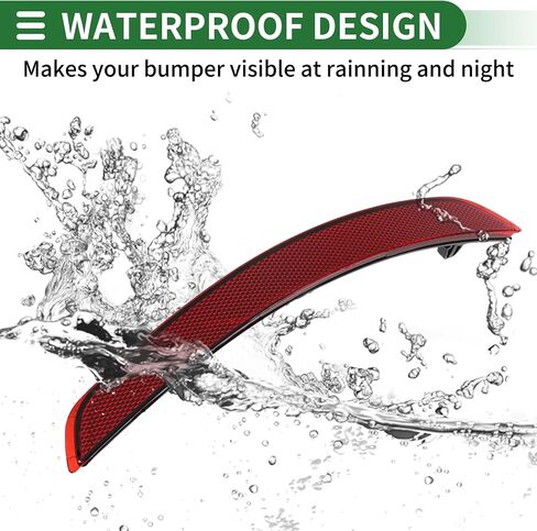 Motoforti Bumper Reflector Bumper Reflector Side Marker for Audi A3 2014-2016 Rear Plastic No.8VD945105/8V5945105A/8VD945106/8V5945106A Red Durable in Saudi Arabia