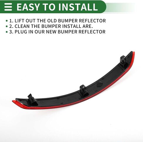 Motoforti Bumper Reflector Bumper Reflector Side Marker for Audi A3 2014-2016 Rear Plastic No.8VD945105/8V5945105A/8VD945106/8V5945106A Red Durable in Saudi Arabia