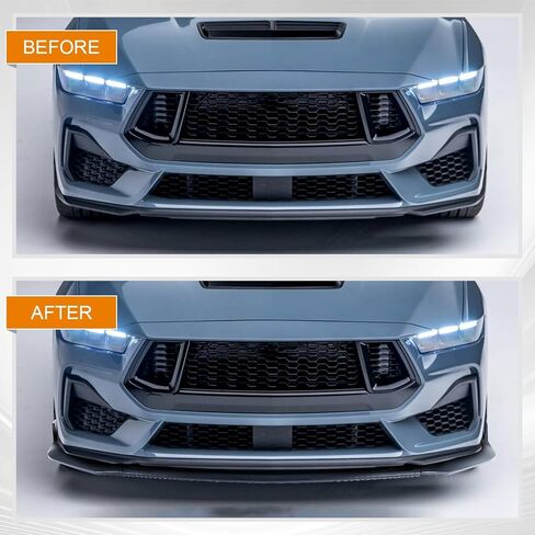 الشفة الأمامية لفورد موستانج GT EcoBoost 2024 2025 الوفير الأمامي شفة شفة غير لامع أسود in Kuwait
