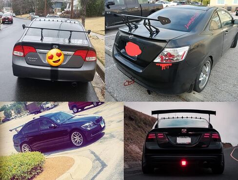 واحد خلفي GT Wing 43.3inch GT Wing Spoilder قابلة للتعديل ملاك أحادي الألمنيوم المفسد الألمنيوم جناح الألومنيوم العالمي in Kuwait