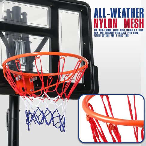 MoNiBloom Basketball Hoop Portable Height Adjustable Basketball Hoop Stand, 29" Backboard Basketball Goals Indoor Outdoor Garage, 5 to 7 Ft Adjustable Height Basketball Hoop for Youth Use, Black in Saudi Arabia