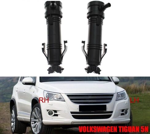 فوهة رفعة رفعة مصباح المصابيح الأمامية ، فوهة فوهة VW Touareg Tiguan 2007-2018 7P6955103A 7P6955104A 5N0955103A 5N0955104A (Black-Left) in Saudi Arabia