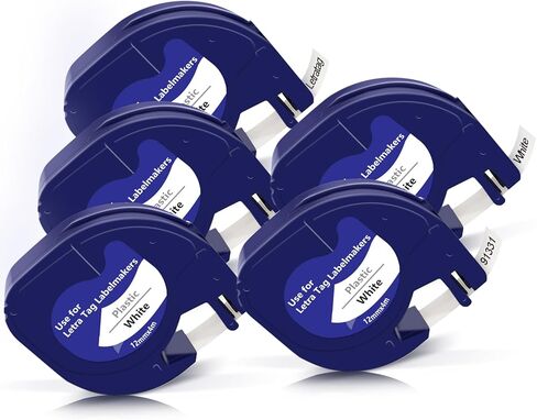 Replacement for Dymo LetraTag Refills 91330 Compatible with Dymo Label Maker White Paper 1/2" x 13' (12mm x 4m), Work for Letratag LT-100H LT-100T 200B QX50 in Kuwait