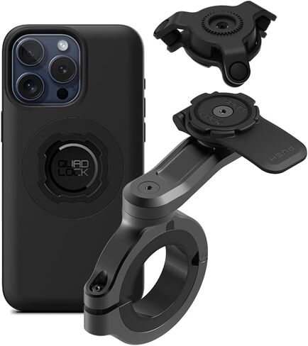 Quad Lock Motorcycle Handlebar Phone Mount PRO - Large with Vibration Dampener and MAG Phone Case for iPhone 16 Pro Max in Saudi Arabia