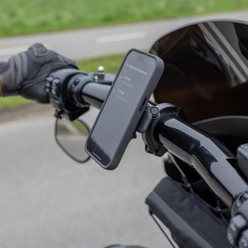 Quad Lock Motorcycle Handlebar Phone Mount PRO - Large with Vibration Dampener and MAG Phone Case for iPhone 16 Pro Max in Saudi Arabia