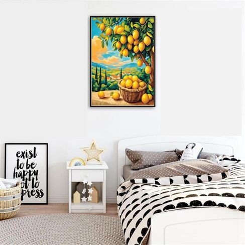 Button Jar Paint by Number Kit for Adults - Stiches Paint by Numbers for Beginner, Acrylic Watercolor Paint by Number Kits, DIY Oil Flowers Painting on Canvas for Home Wall Decor and Gifts 16x20Inch in Saudi Arabia
