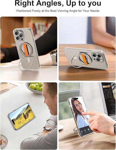 EWA MagOne 2nd Gen Phone Grip Stand with Replaceable Silicone Finger Strap, Removable Magnetic Ring Holder Kickstand Loop, Accessories for 15, 14, 13 Pro/Max/Plus in Kuwait