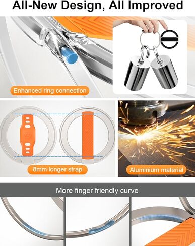 EWA MagOne 2nd Gen Phone Grip Stand with Replaceable Silicone Finger Strap, Removable Magnetic Ring Holder Kickstand Loop, Accessories for 15, 14, 13 Pro/Max/Plus in Kuwait