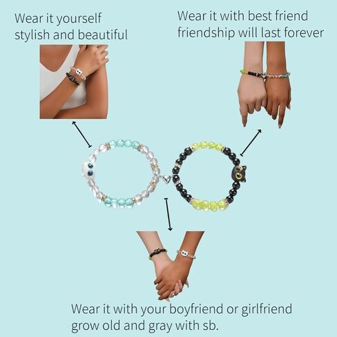 MIFYNN Matching Bracelets for Couples Friendship Relationship Promise Cat Bracelet Gift for Girlfriend Boyfriend Best Friends Bff in Saudi Arabia