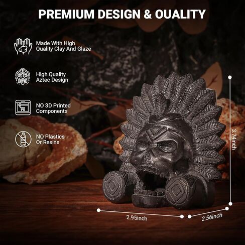صافرة الموت "OW" Aztec - تنتج صرخات عالية تشبه الإنسان عند ديسيبل عالية، تصميم برونزي قديم قابل للجمع in Saudi Arabia