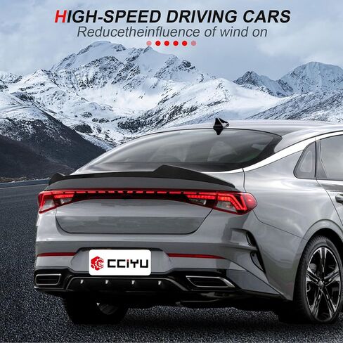 cciyu Highkick Rear Trunk Lip Spoiler Wing Fits for 2021-2022 for Kia K5 Optima Racing Trunk Spoiler(ABS Glossy Black) in Saudi Arabia