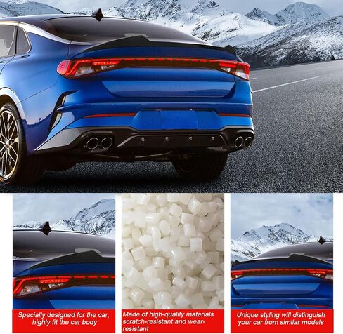 cciyu Highkick Rear Trunk Lip Spoiler Wing Fits for 2021-2022 for Kia K5 Optima Racing Trunk Spoiler(ABS Glossy Black) in Saudi Arabia