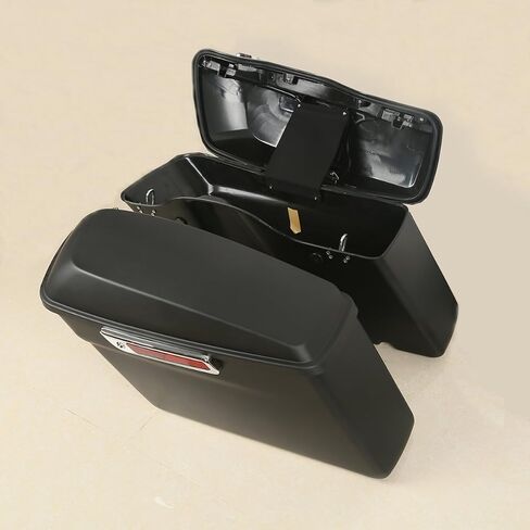 أكياس السرج الصلبة السوداء غير اللامعة لتجول هارلي ، FLHT ، FLHTCU ، FLHRC ، ROAD KING ، ROAD GLIDE ، GLIDE ، Electra Glide ، Ultra-Classic 2014-Later in Saudi Arabia