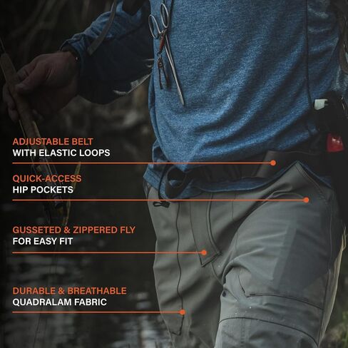 Simms Men’s Freestone Stockingfoot Fishing Wading Pants - Waterproof, Lightweight and Breathable Warm Weather Fishing Pants - Smoke - XX-Large 12-13 Foot in Saudi Arabia