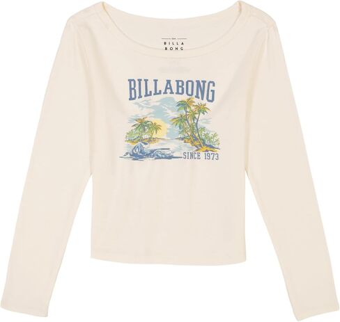 Billabong Girls Long Snug Snug Fit مضلع تي شيرت in Saudi Arabia