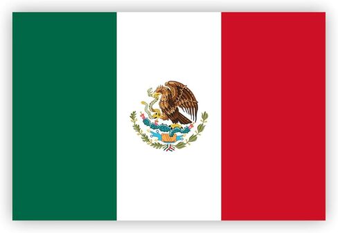Mexican Flag Car Magnet 2-Pack 4"x6" - Mexico Vinyl Decal with Eagle Emblem | UV Resistant Automotive Sticker for Truck/SUV/Vocho Classic Cars in Kuwait