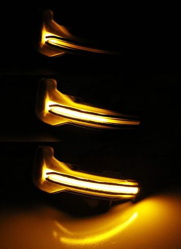 IJdmtoy عدسة مدخنة العنبر الكامل LED Strip Sequential Sequential Flash View Mirror Turn Turn Assolbly Termbly Termbly متوافق مع Honda Accord CR-V HR-V ، إلخ in Saudi Arabia